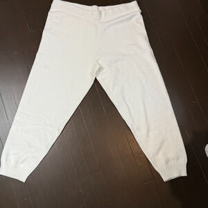 Haven Well Within 100% Cotton Knit Lounge Pants Women’s XL Ivory White Relaxed